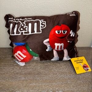 M&M’s Candy Bag Wrapper Pillow With Removable Pieces. Plush Toy 18”